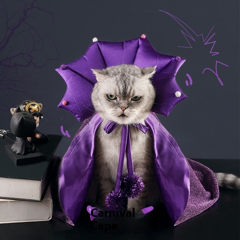 Pet Cat Dog Clothes Magic Cloak Hat