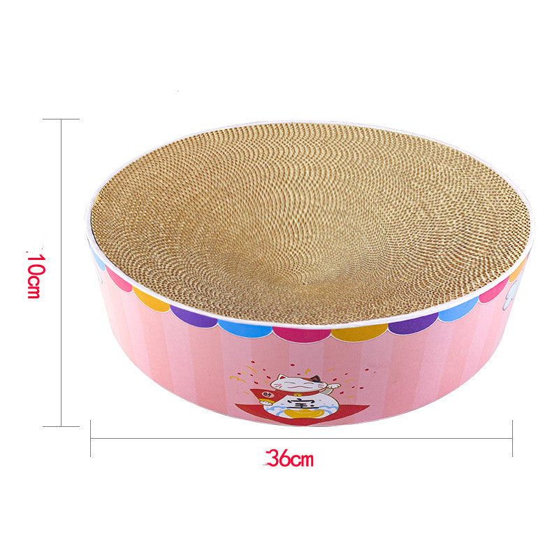 Corrugated cat scratcher toy