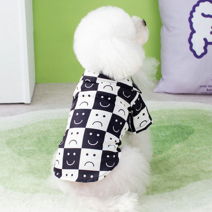 Checkered Shirt Dog Clothes Pet Checkerboard Clothes