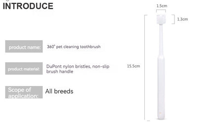 Pet Dog Cat Toothbrush 360 Degrees Oral Cleaning Teeth Improve Bad Breath Prevention Dental Calculus Toothpaste