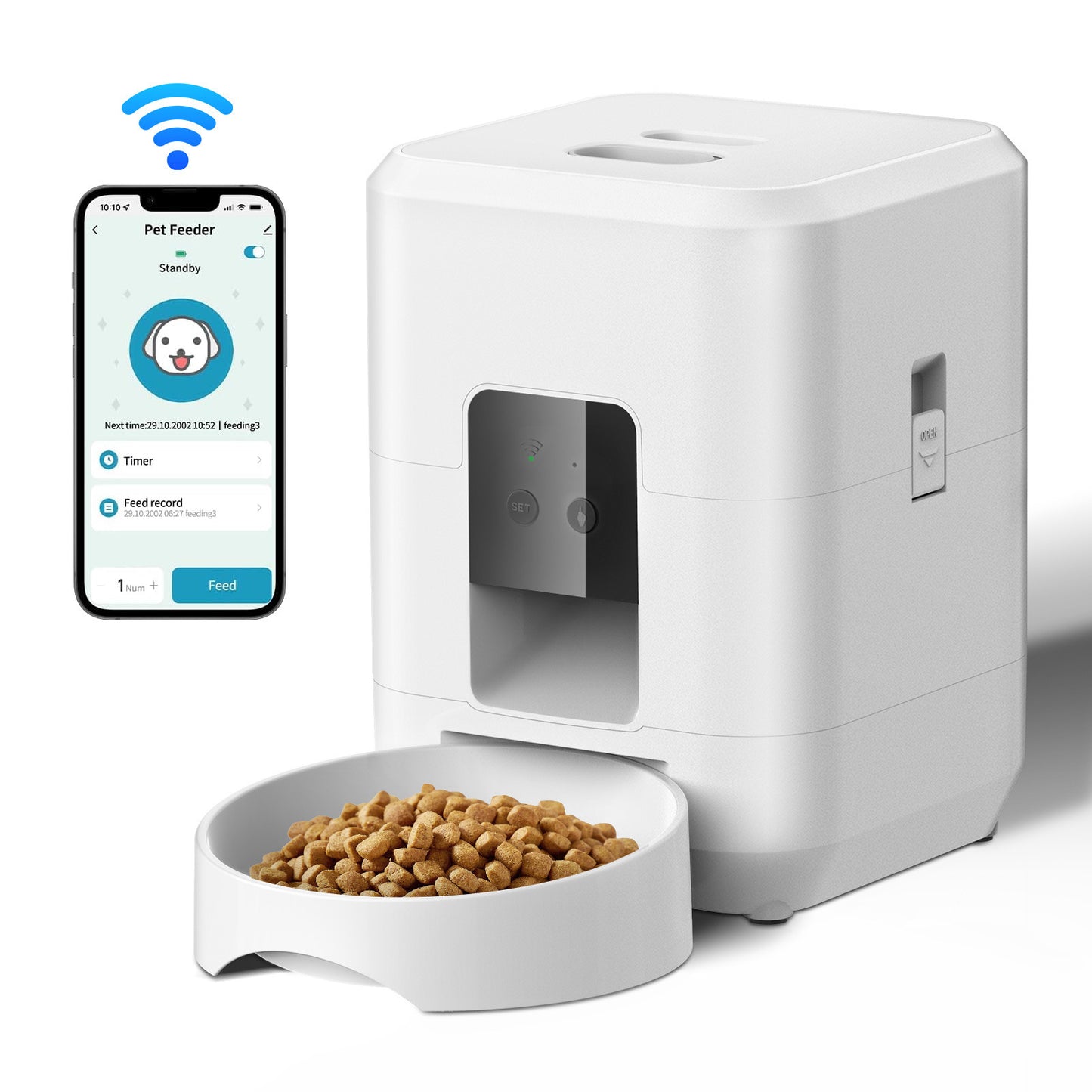 Pet Intelligent Timing Quantitative Remote Automatic Pet Feeder