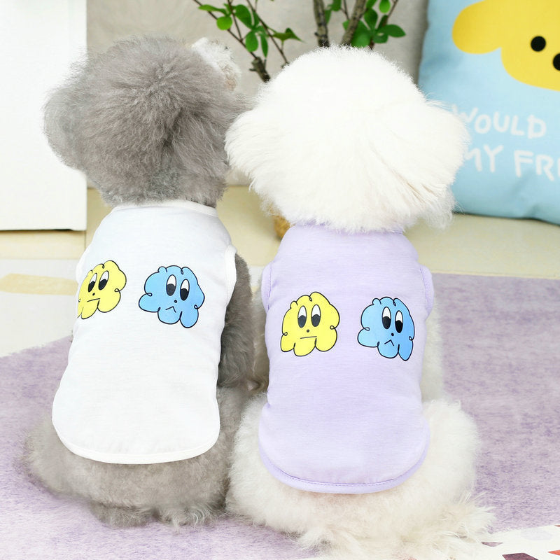 Pet Clothing Small And Medium-sized Pomeranian Bear Teddy Laughing Cloud Vest