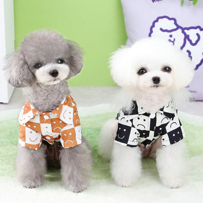 Checkered Shirt Dog Clothes Pet Checkerboard Clothes