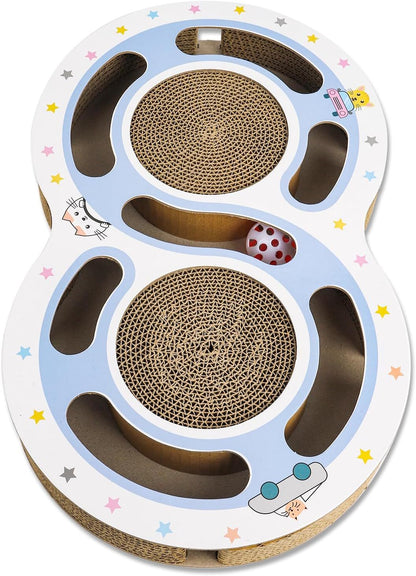 Cat Claw Scratch Pad Cat Round Cat Scratcher Cardboard Toys For Indoor Cats Cat Scratcher Toy Ball Track Cat Toys Cats Grinding Claw Protector For Couch Carpets Sofas