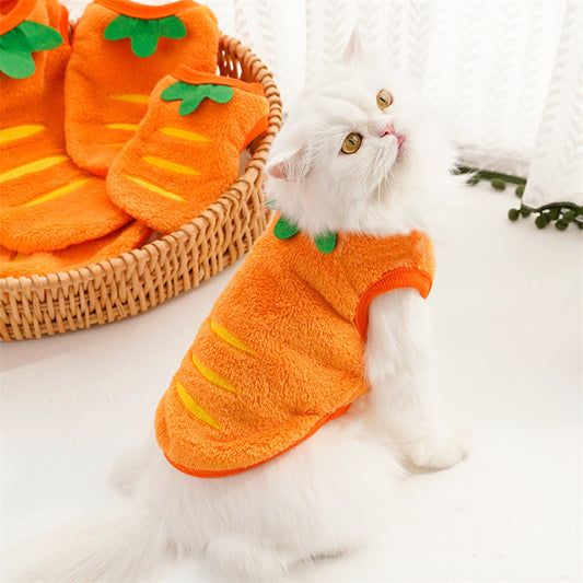 Pet Dog Winter Warm Carrot Clothes