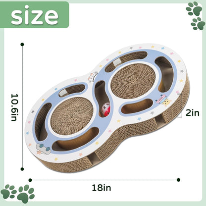 Cat Claw Scratch Pad Cat Round Cat Scratcher Cardboard Toys For Indoor Cats Cat Scratcher Toy Ball Track Cat Toys Cats Grinding Claw Protector For Couch Carpets Sofas