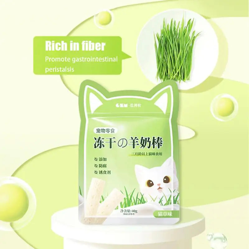 Cat Grass Teeth Grinding Stick Pet Snacks Hairball Removal Mild Hair Row Ready To Eat Baby Cat Teeth Cleaning Cat Grass Stick