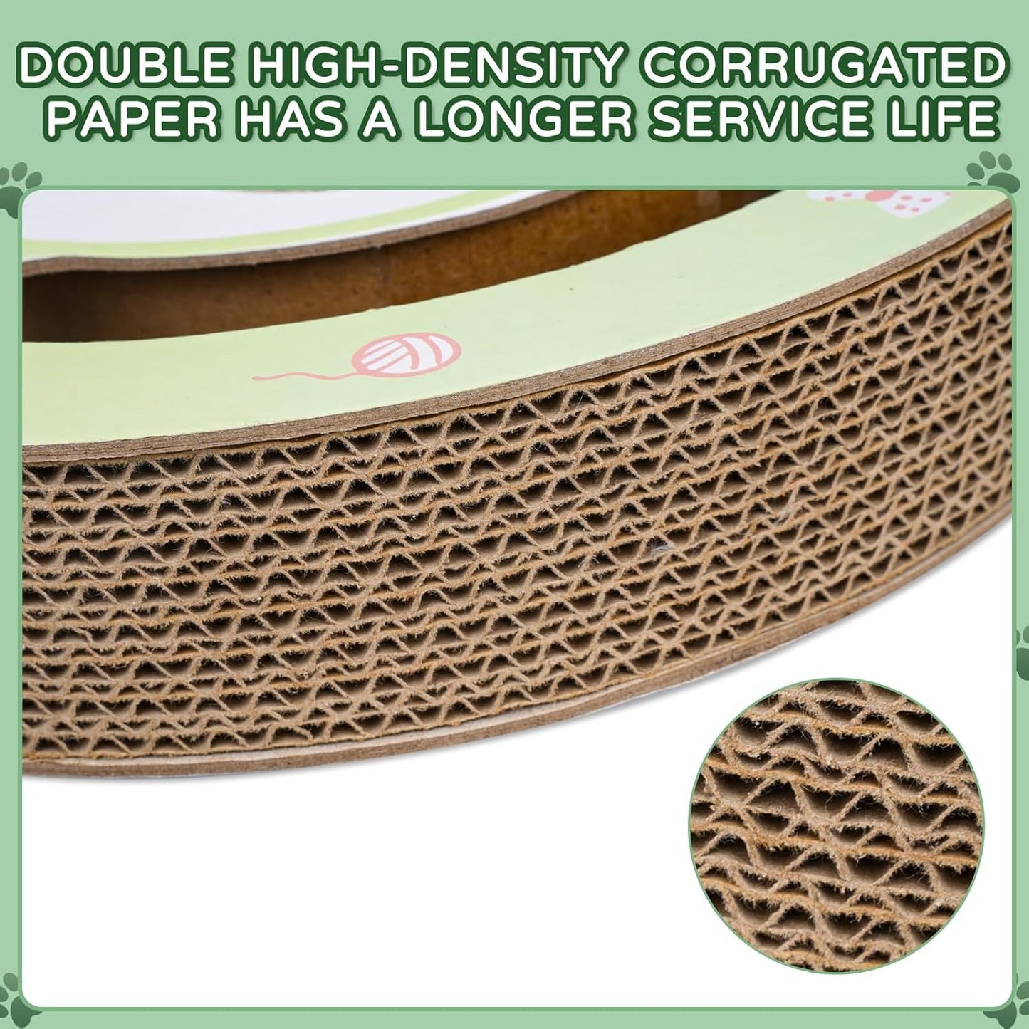 Cat Claw Scratch Pad Cat Round Cat Scratcher Cardboard Toys For Indoor Cats Cat Scratcher Toy Ball Track Cat Toys Cats Grinding Claw Protector For Couch Carpets Sofas