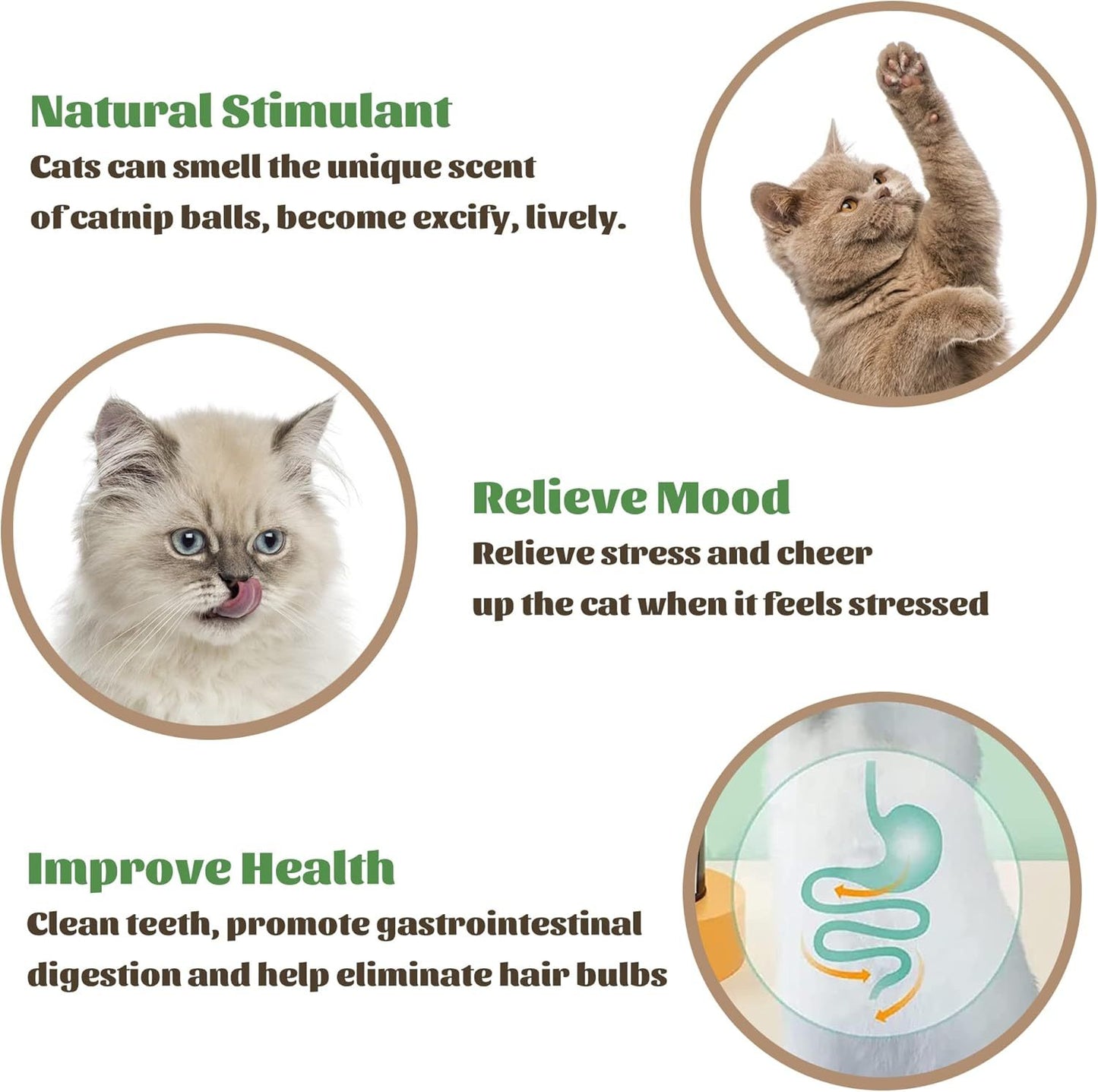 Catnip Wall Ball Piece Cat Toys Edible Cat Licking Toy Cat Chew Toy Teeth Cleaning Cat Bite Toy  Rotatable Indoor Cat Toy Cat Wall Decoration