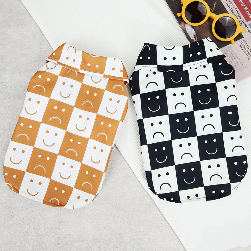 Checkered Shirt Dog Clothes Pet Checkerboard Clothes