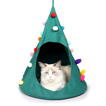 Christmas Cone Canvas Hammock Cat Litter