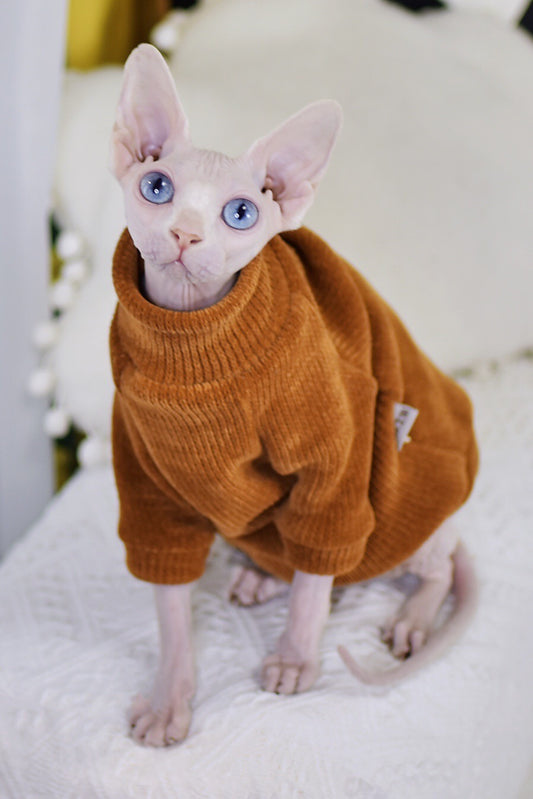 Chenille Hairless Cat Clothes Thickened In Winter