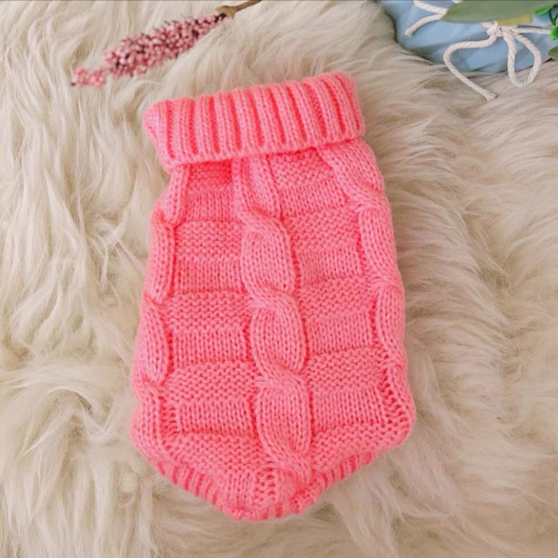 Cat Clothes Cat Pet Supplies Autumn Winter Knitted Sweater Cute Net Red