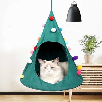 Christmas Cone Canvas Hammock Cat Litter