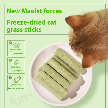 Freeze-dried Chicken Cat Grass Stick 8 Pack Snack Mill