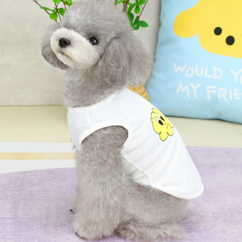 Pet Clothing Small And Medium-sized Pomeranian Bear Teddy Laughing Cloud Vest